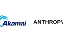 Akamai and Anthropic Cloud Infrastructure Agreement Akamai and Anthropic logos side by side with a vertical divider between them.