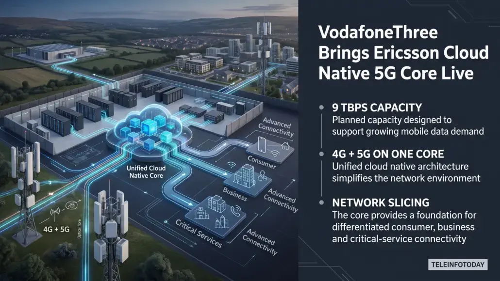 VodafoneThree Brings Ericsson Cloud Native 5G Core Live