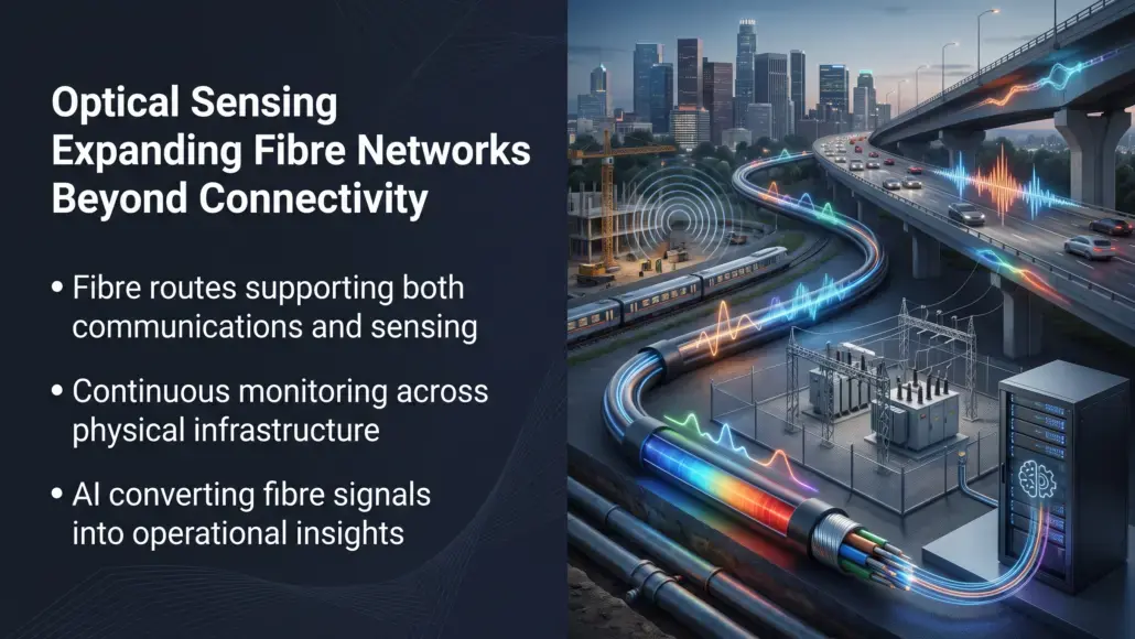 Optical Sensing Expanding Fibre Networks Beyond Connectivity