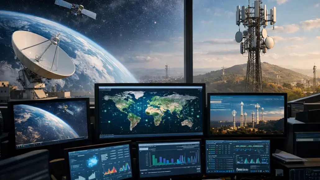 Unified Network Management Improving Satellite-Terrestrial Operations